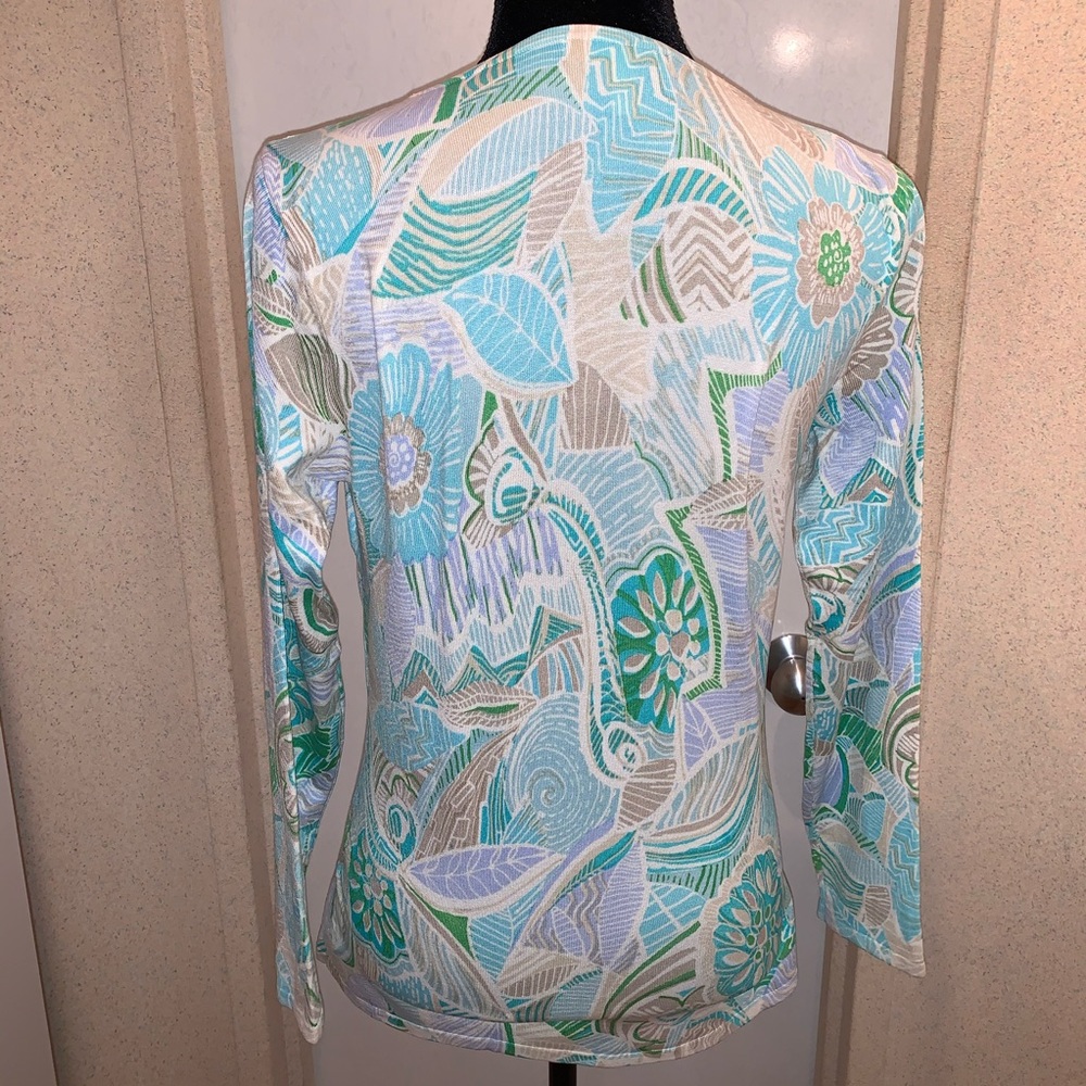 Sigrid Olsen Shirt With Buttons Petite Size Medium - image 3